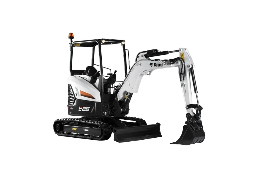 Mini escavadeira Bobcat E26 e E27z para locação com rompedor em Curitiba